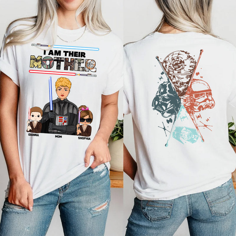 I Am Their Mother - Personalized Two Sided Print Shirt For Mom Pt99