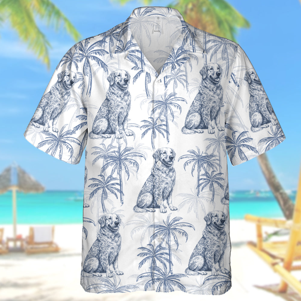 Dog Lovers Toile De Jouy Style, Custom Dog Breeds, Personalized Hawaiian Shirt T1807 Hv01