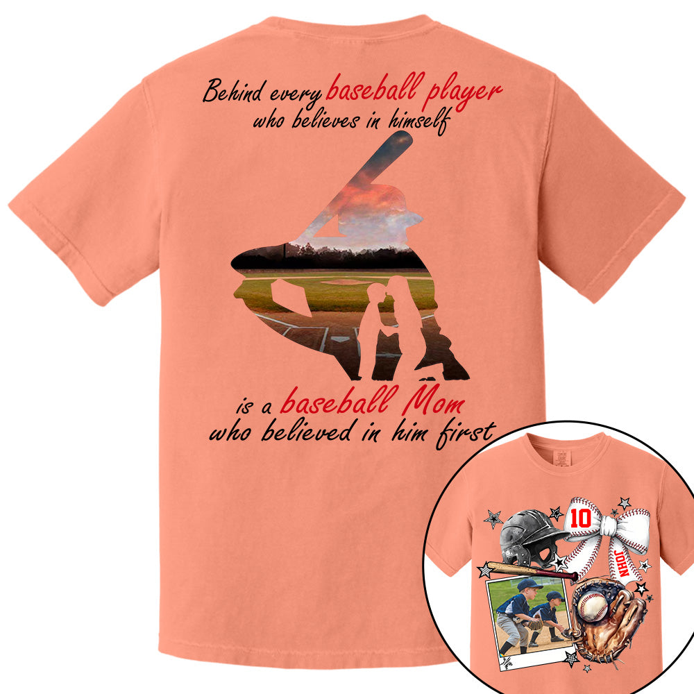 Baseball Mom Shirt, Custom Photo Baseball Shirt, Gift For Baseball Lover A2110 - NV01