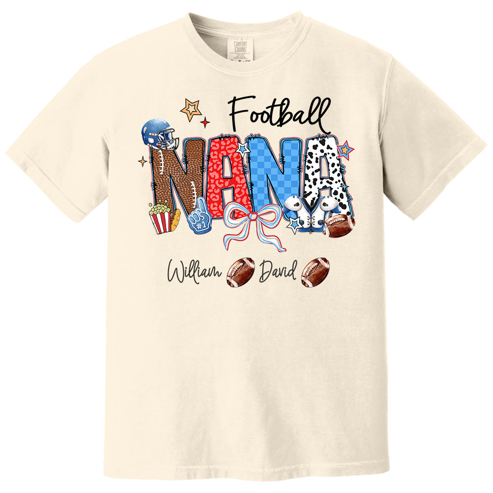 Football Mama - Personalized Shirt Gift For Grandma