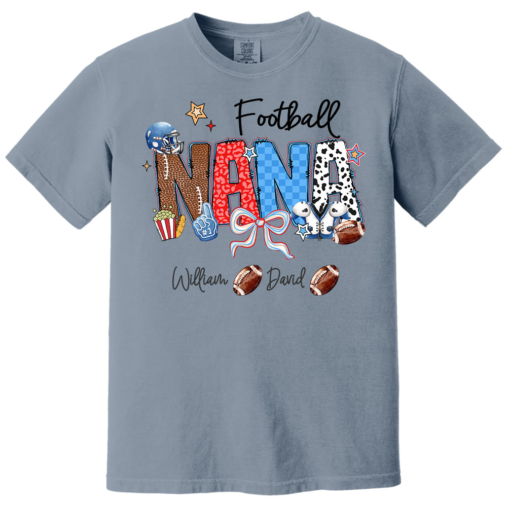Football Mama - Personalized Shirt Gift For Grandma