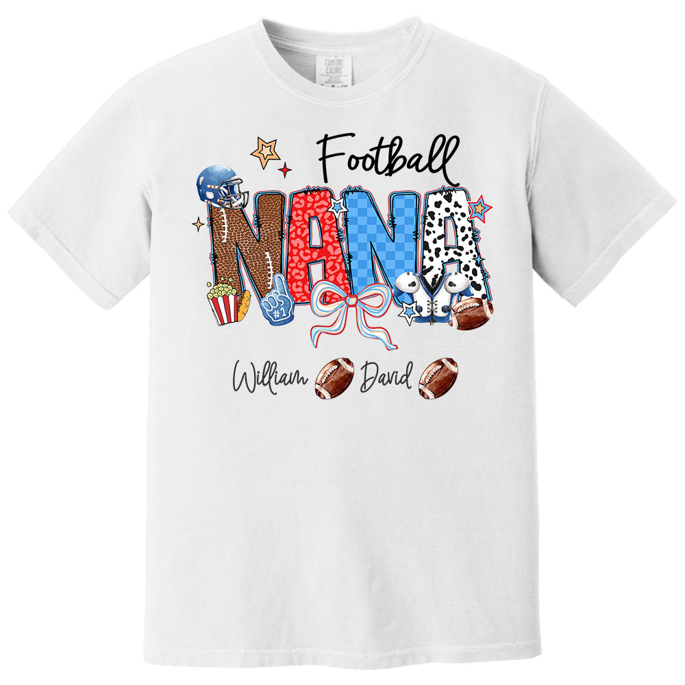 Football Mama - Personalized Shirt Gift For Grandma