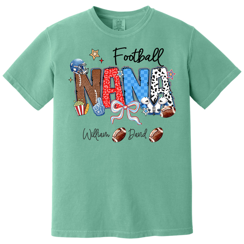 Football Mama - Personalized Shirt Gift For Grandma
