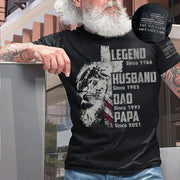 Legend, Husband, Dad, Papa, Personalized Shirt Gift For Dad, Custom Father's Day Gift T1807 Pt99