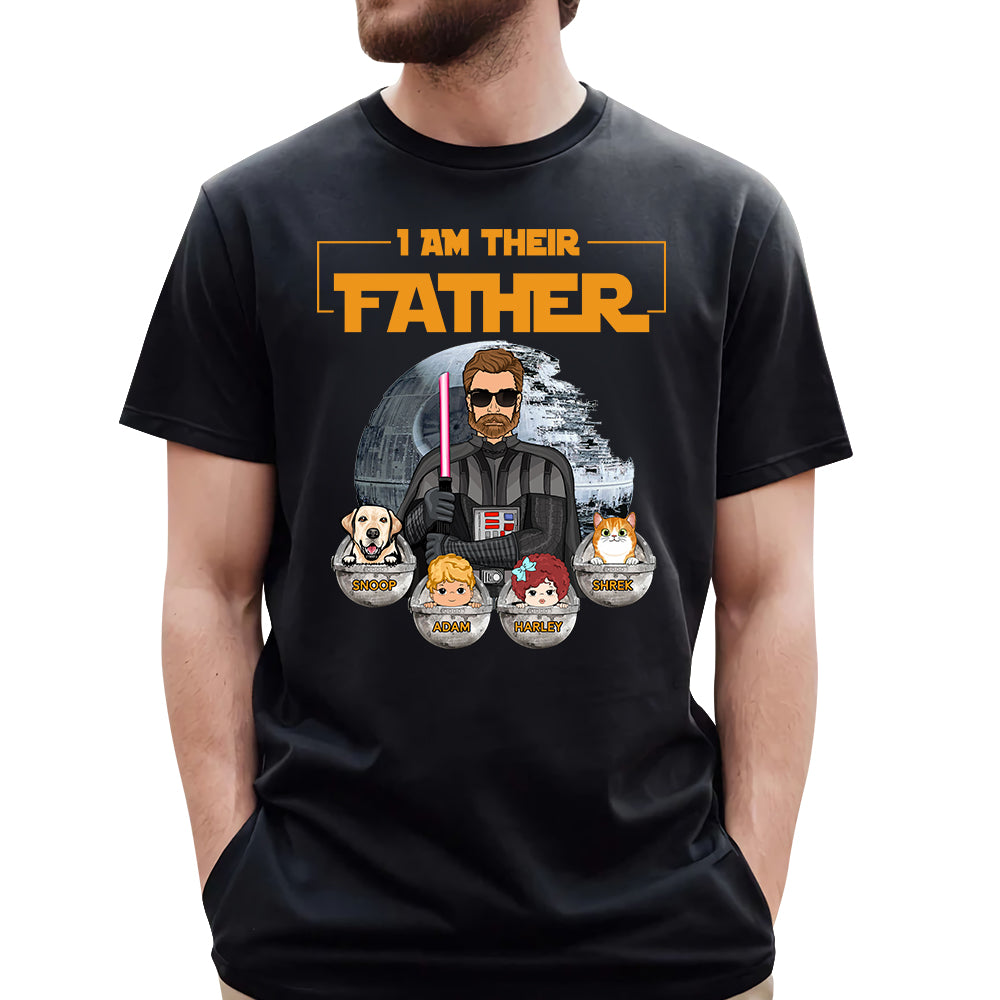 I Am Their Father - Custom Shirt With Kids Dog Cat Gift For Dad