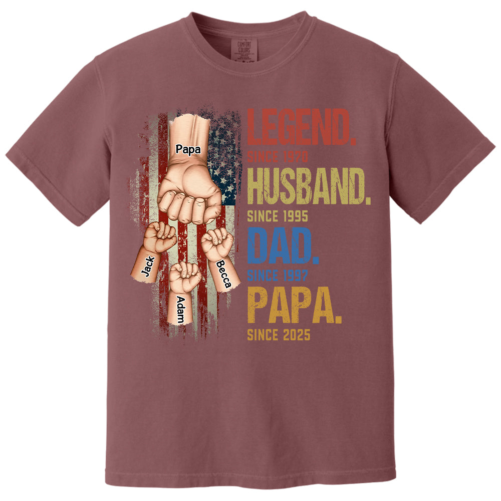 From Legend To Papa - Family Personalized Custom Shirt, Gift For Father's Day, Gift For Dad, Grandpa Tu24