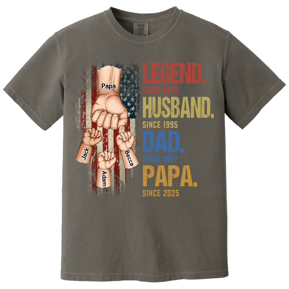 From Legend To Papa - Family Personalized Custom Shirt, Gift For Father's Day, Gift For Dad, Grandpa Tu24