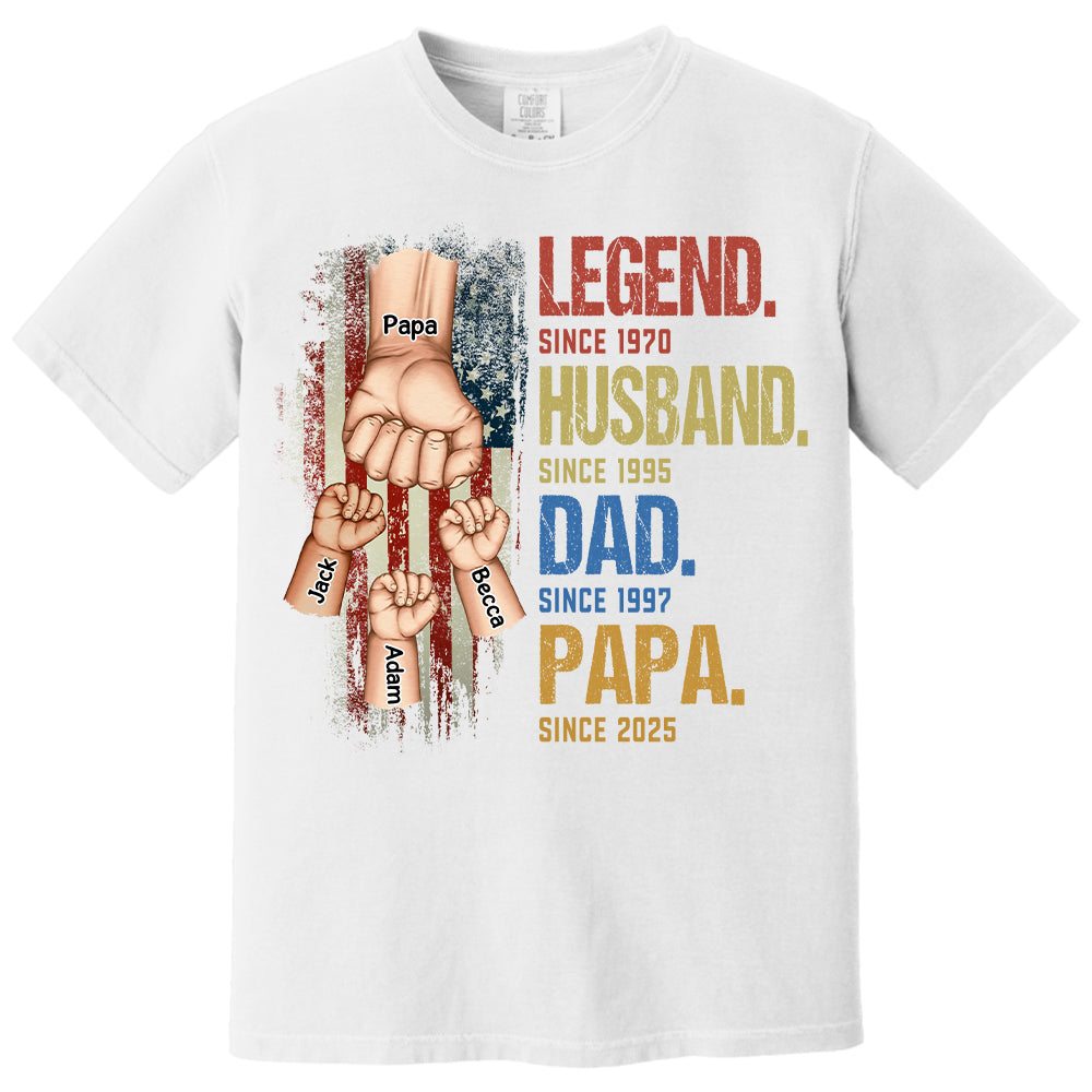 From Legend To Papa - Family Personalized Custom Shirt, Gift For Father's Day, Gift For Dad, Grandpa Tu24