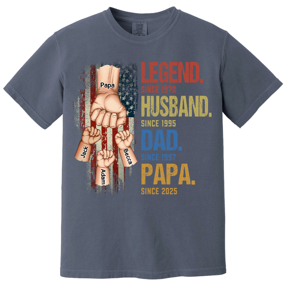 From Legend To Papa - Family Personalized Custom Shirt, Gift For Father's Day, Gift For Dad, Grandpa Tu24