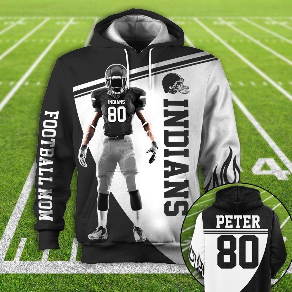Personalzied American Football American Football Custom Player All Over Print Hoodie Shirt Vr2 K1702 Trhn