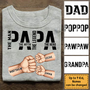 Papa The Man The Myth The Legend, Personalized Papa Shirt, Gift For Father's Day A2110 Hv01