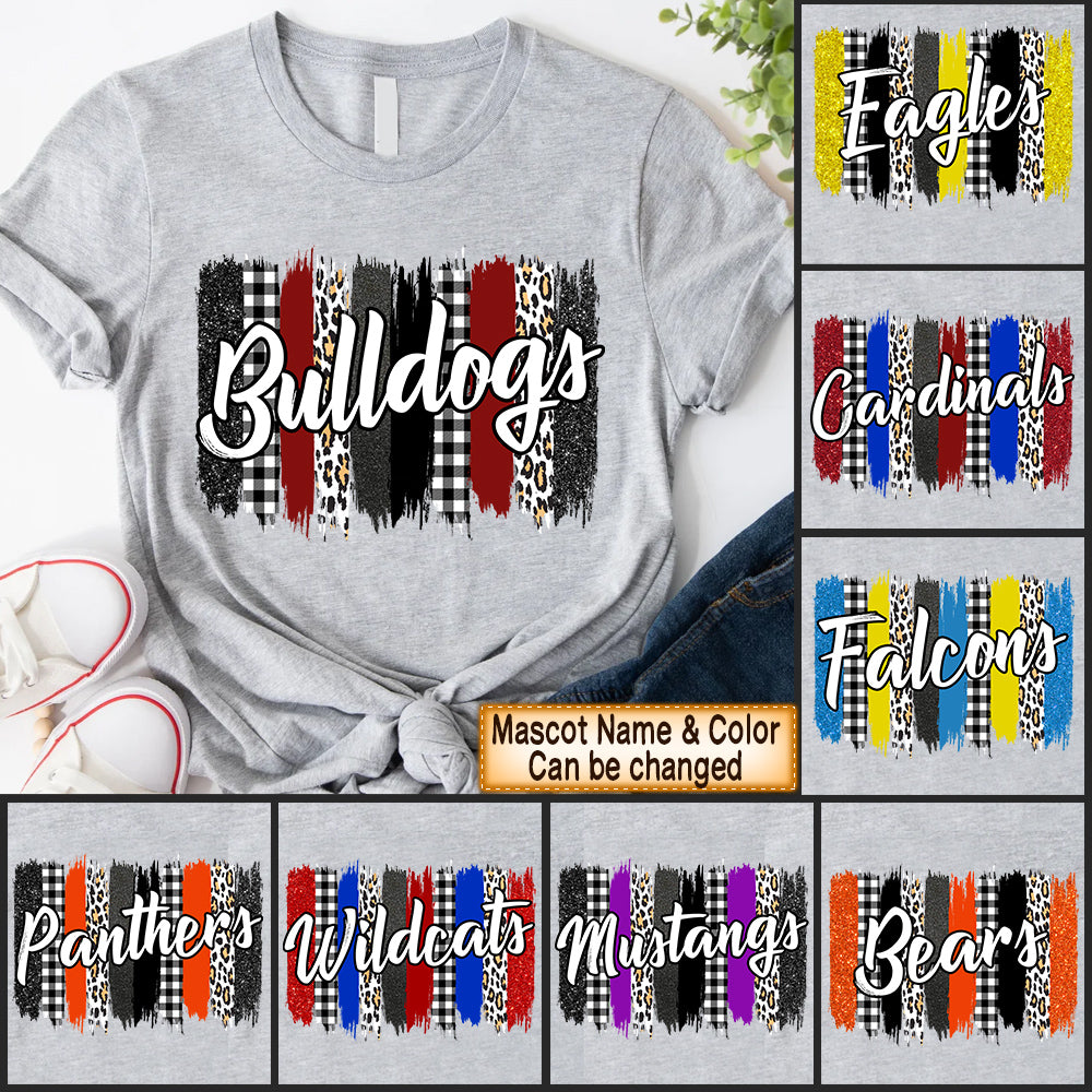 Personalized Shirt Mascot School Spirit Leopard Shirt For Teacher Hk10