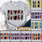 Personalized Shirt Mascot School Spirit Leopard Shirt For Teacher Hk10