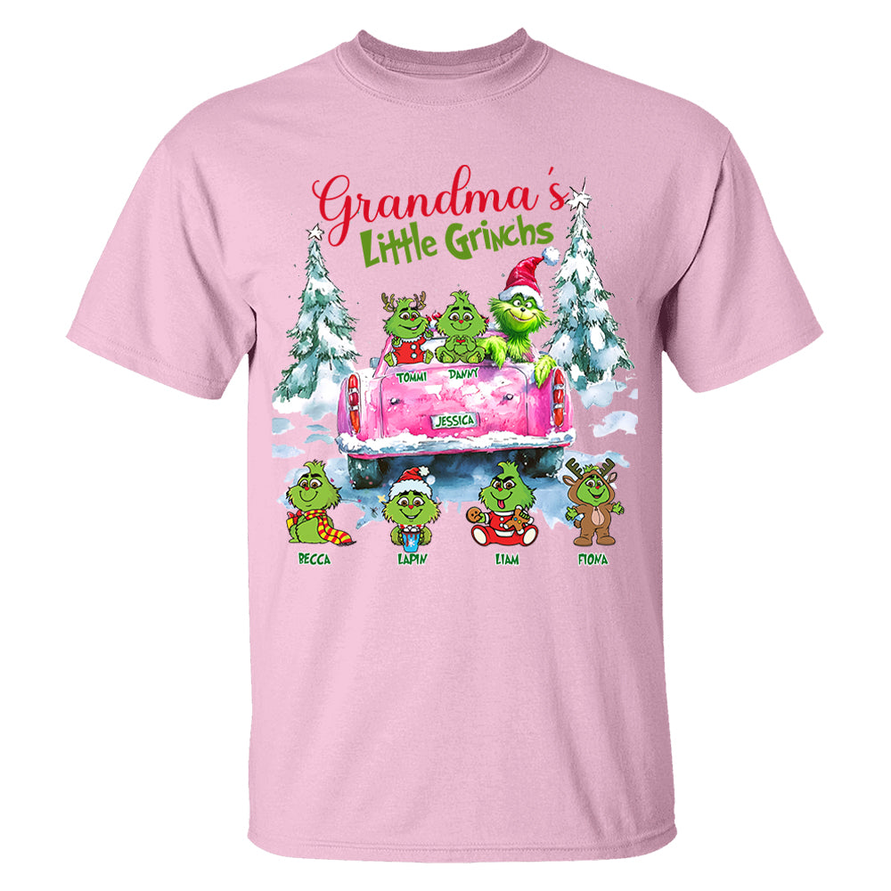 Personalized Grandma's Little Grandkids Christmas Shirt