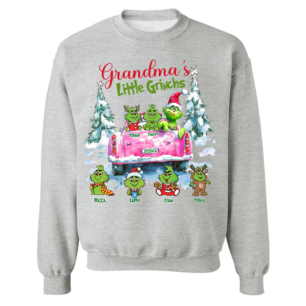 Personalized Grandma's Little Grandkids Christmas Shirt