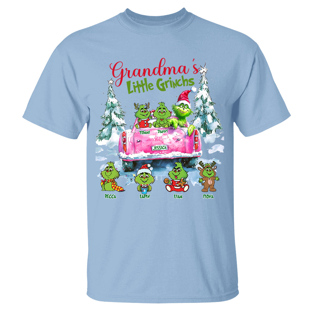 Personalized Grandma's Little Grandkids Christmas Shirt