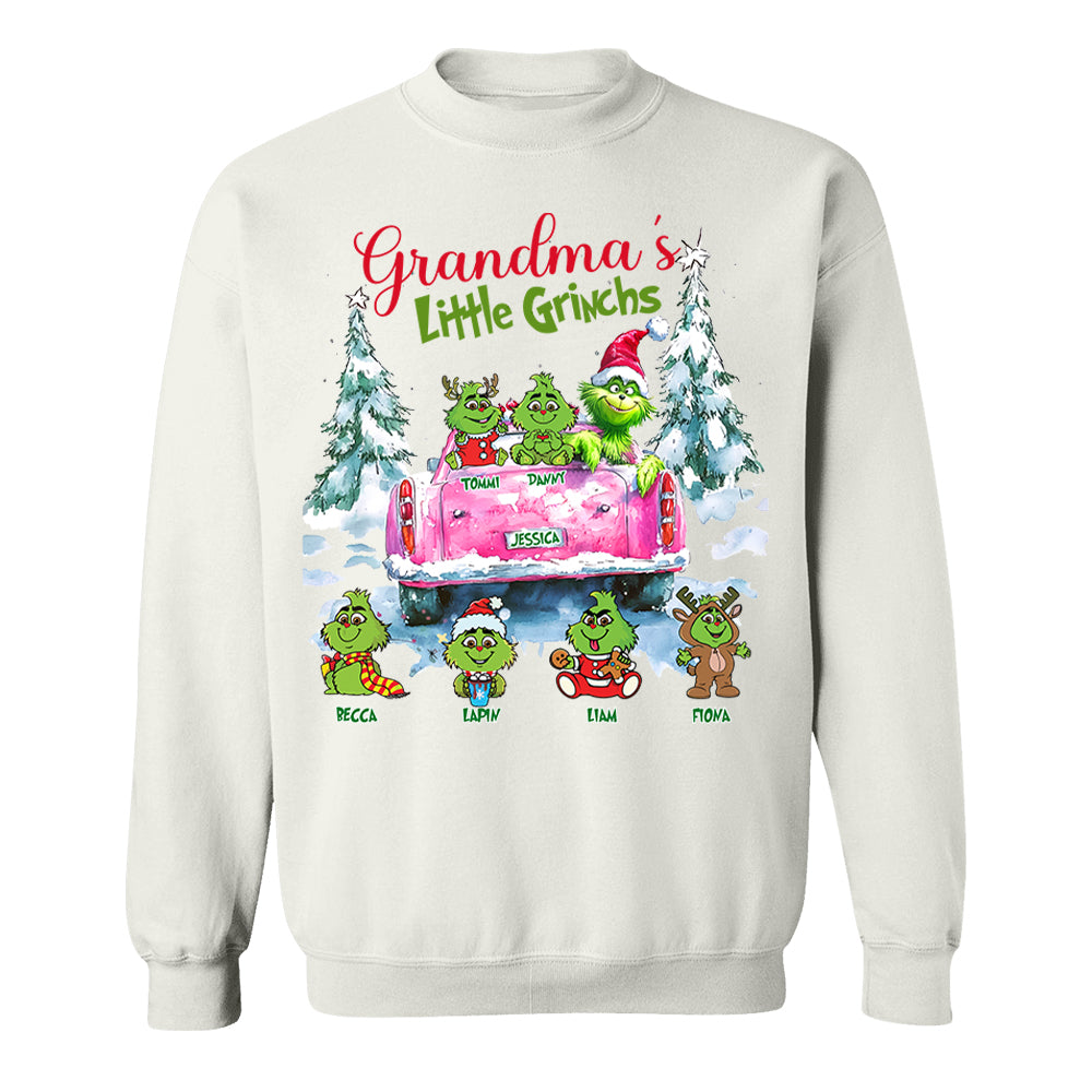 Personalized Grandma's Little Grandkids Christmas Shirt