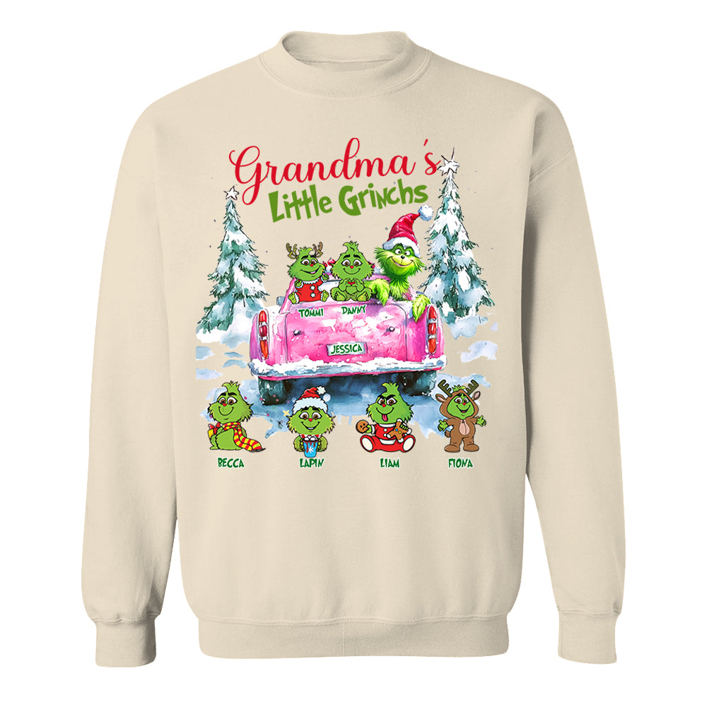 Personalized Grandma's Little Grandkids Christmas Shirt