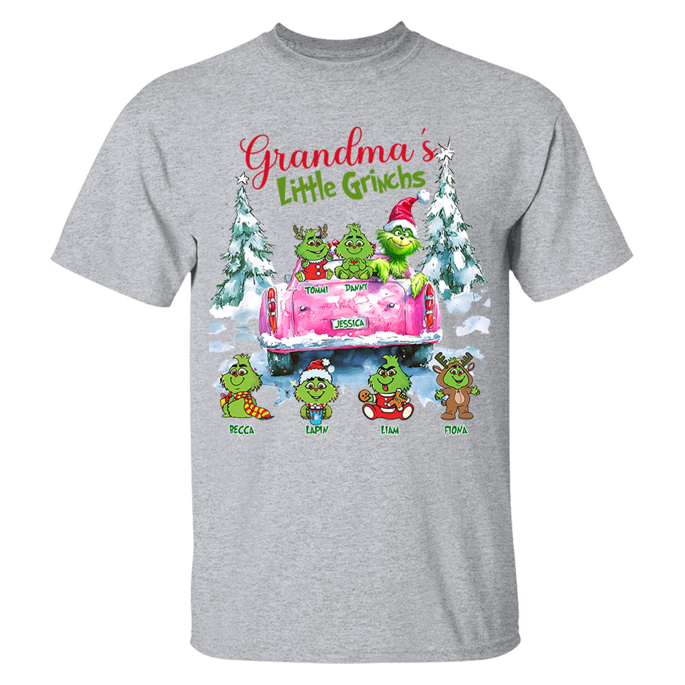 Personalized Grandma's Little Grandkids Christmas Shirt