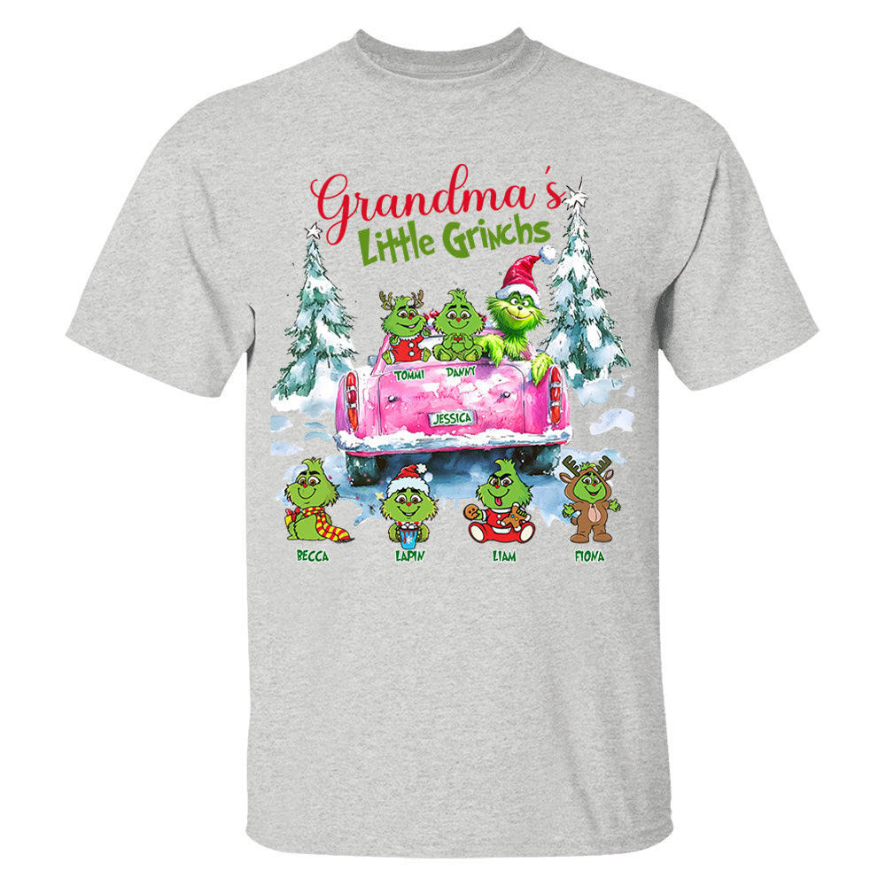 Personalized Grandma's Little Grandkids Christmas Shirt