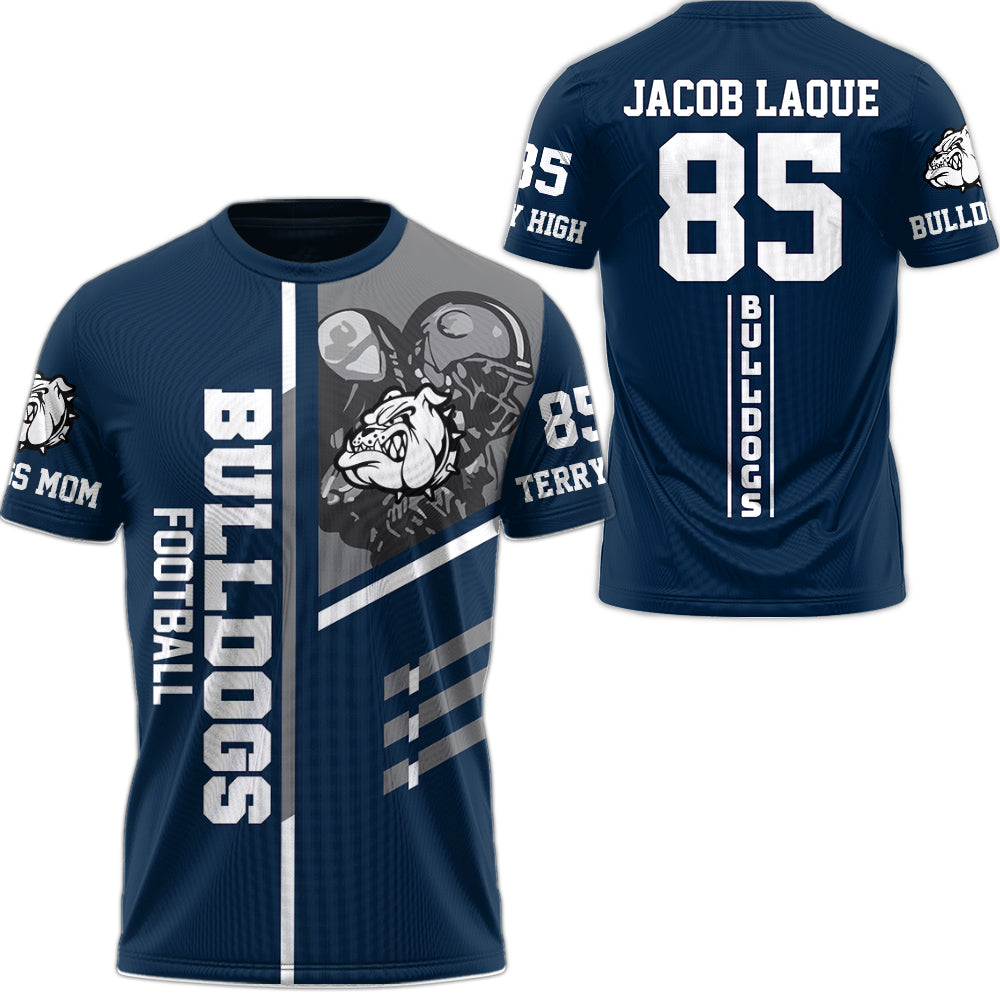 Custom Football Team Name All Over Print Shirt Gift For Football Lovers Football Family Game Day Shirt H2511