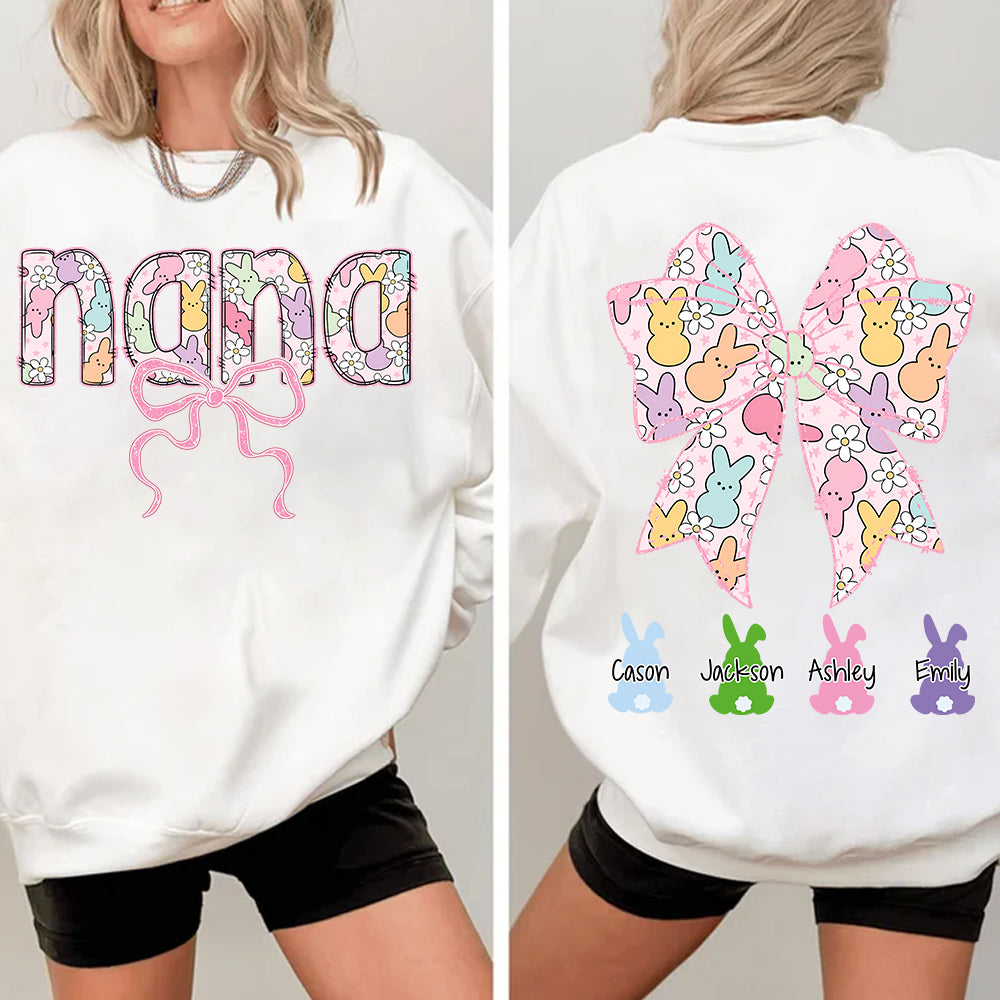 Custom Grandma Bow Easter Grandma And Grandkids T-Shirt Gift for Grandma T1807 VH01
