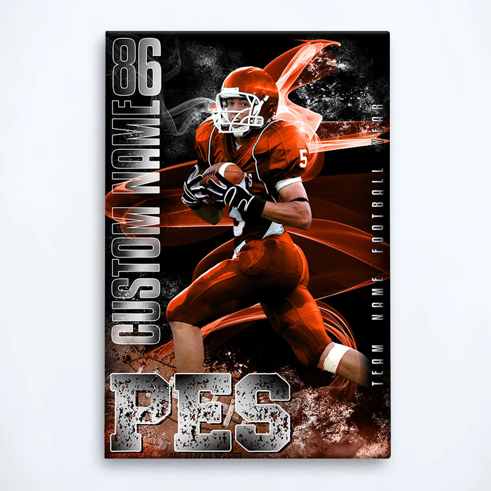Senior Sports poster Senior Banner Canvas Custom Photo Game DAy Gift For Football Lover Football Family H2511 Trna