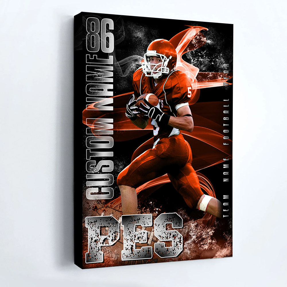 Senior Sports poster Senior Banner Canvas Custom Photo Game DAy Gift For Football Lover Football Family H2511 Trna