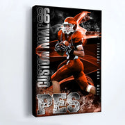 Senior Sports poster Senior Banner Canvas Custom Photo Game DAy Gift For Football Lover Football Family H2511 Trna
