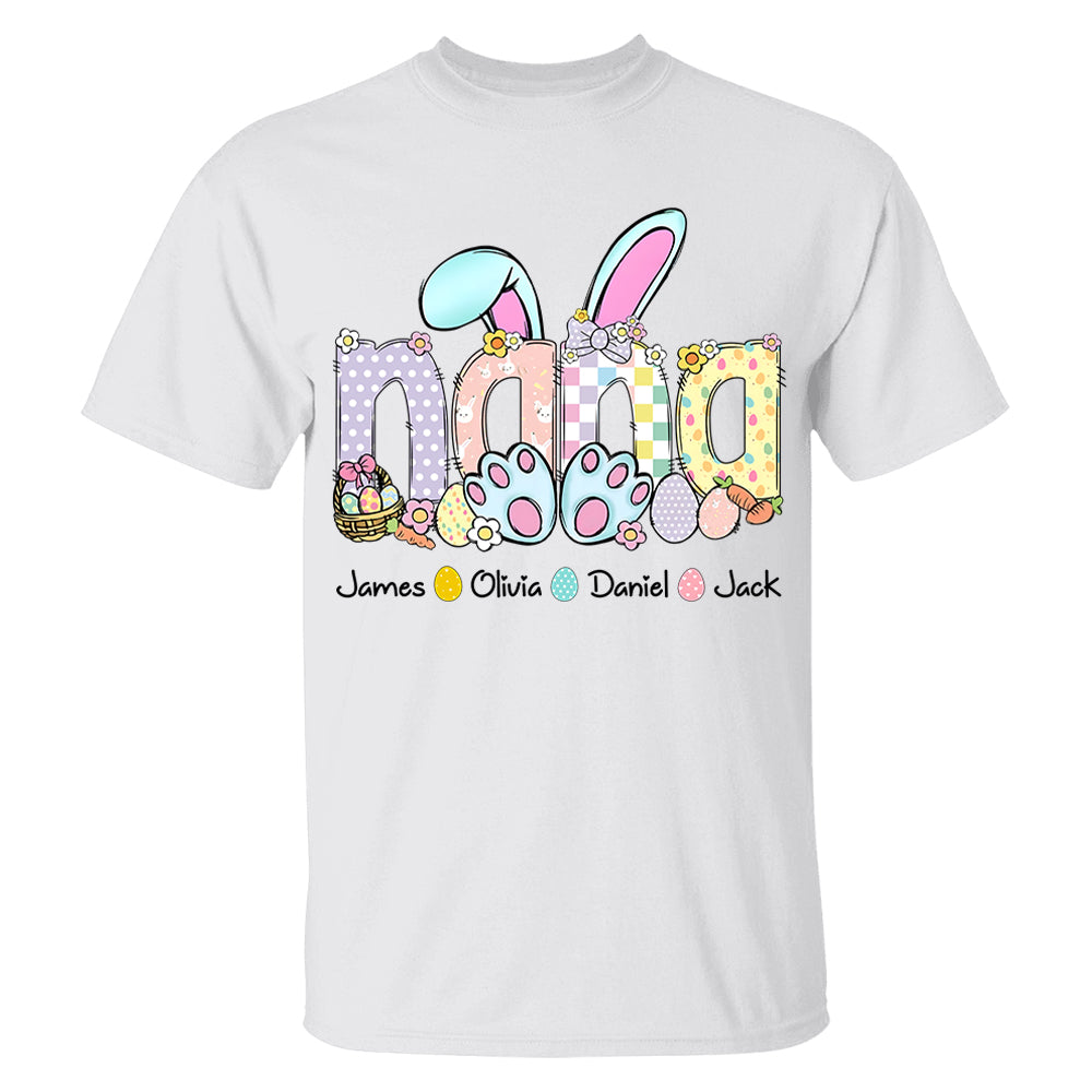 Personalized Easter GiGi Shirt, Custom Gift For Nickname and Kids Names T1807 VH01