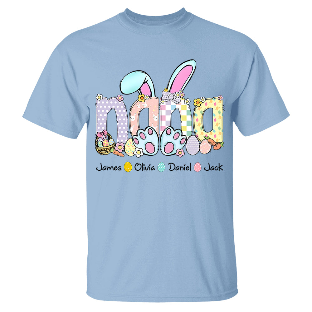 Personalized Easter GiGi Shirt, Custom Gift For Nickname and Kids Names T1807 VH01