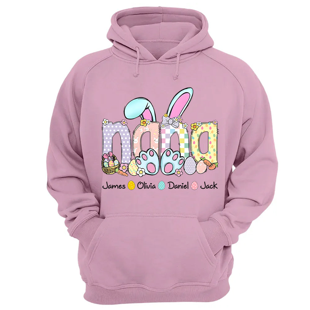 Personalized Easter GiGi Shirt, Custom Gift For Nickname and Kids Names T1807 VH01