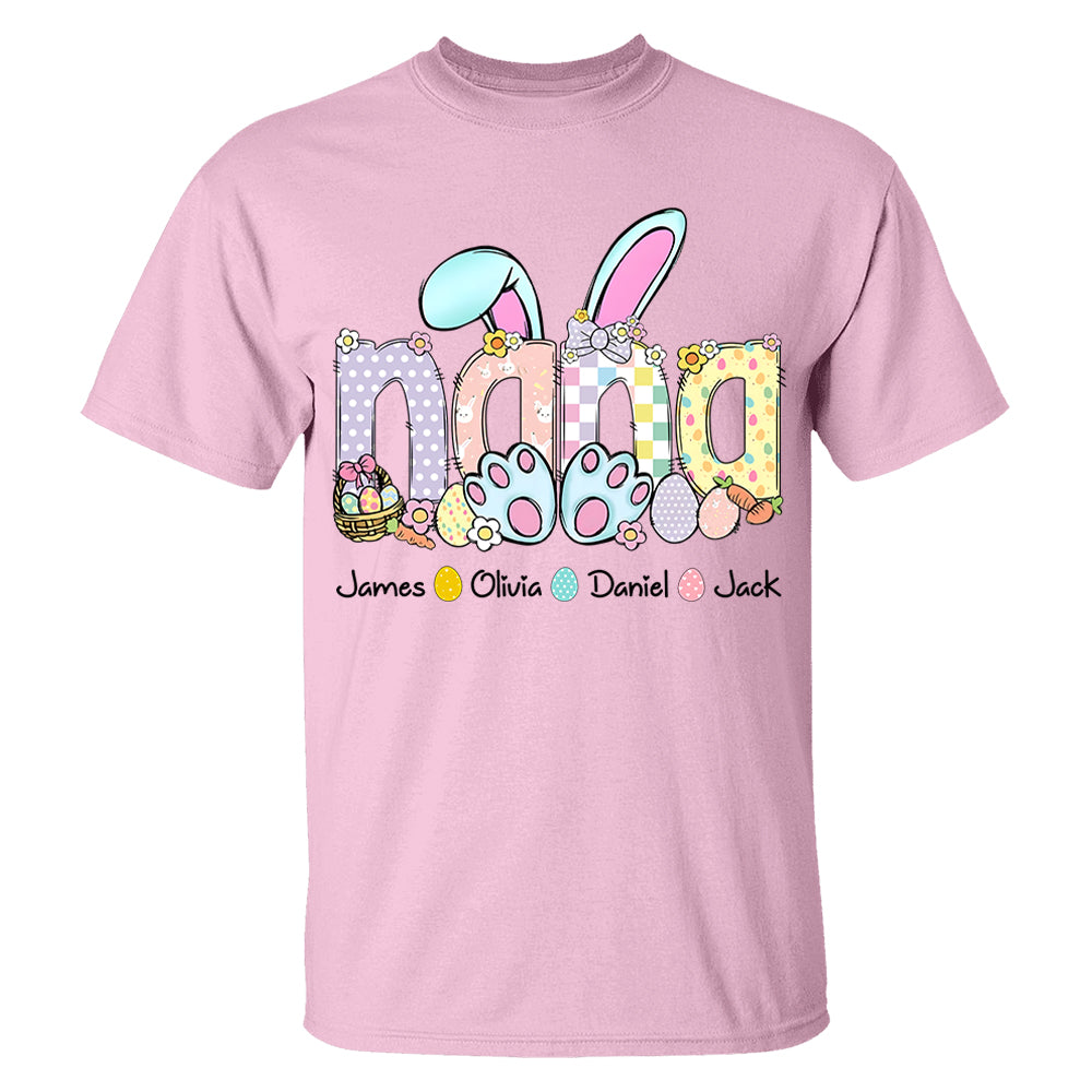 Personalized Easter GiGi Shirt, Custom Gift For Nickname and Kids Names T1807 VH01