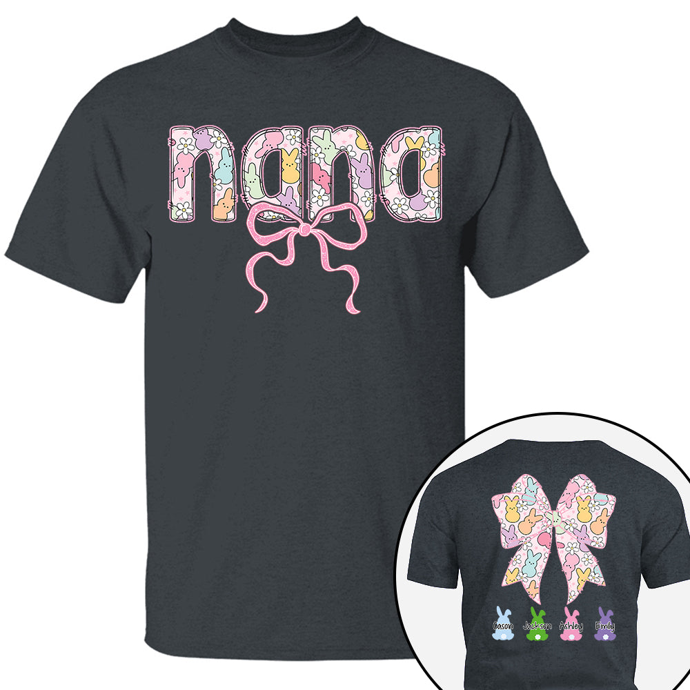Custom Grandma Bow Easter Grandma And Grandkids T-Shirt Gift for Grandma T1807 VH01