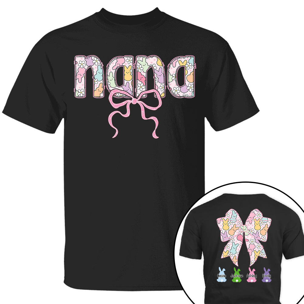 Custom Grandma Bow Easter Grandma And Grandkids T-Shirt Gift for Grandma T1807 VH01