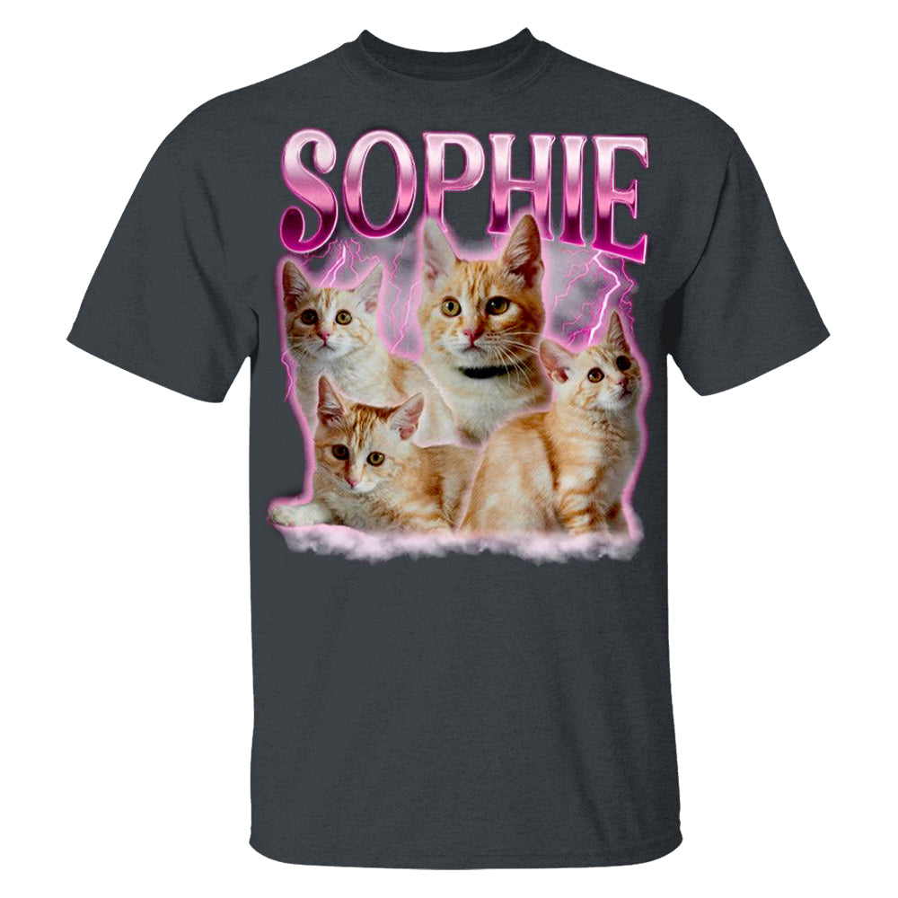Live Preview Custom Your Pets Tee, Retro Vintage Portrait Bootleg Shirt
