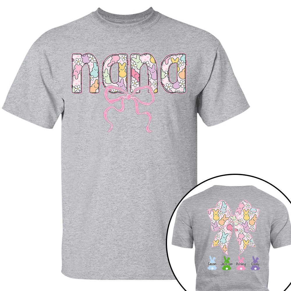 Custom Grandma Bow Easter Grandma And Grandkids T-Shirt Gift for Grandma T1807 VH01