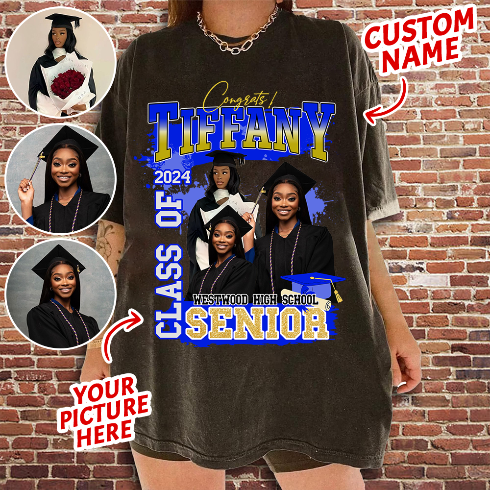 Custom Graduation Shirt - Custom Photo Family Graduation T-Shirt - Bootleg Tee Custom Photo Shirt For Graduation N3005 Hn01