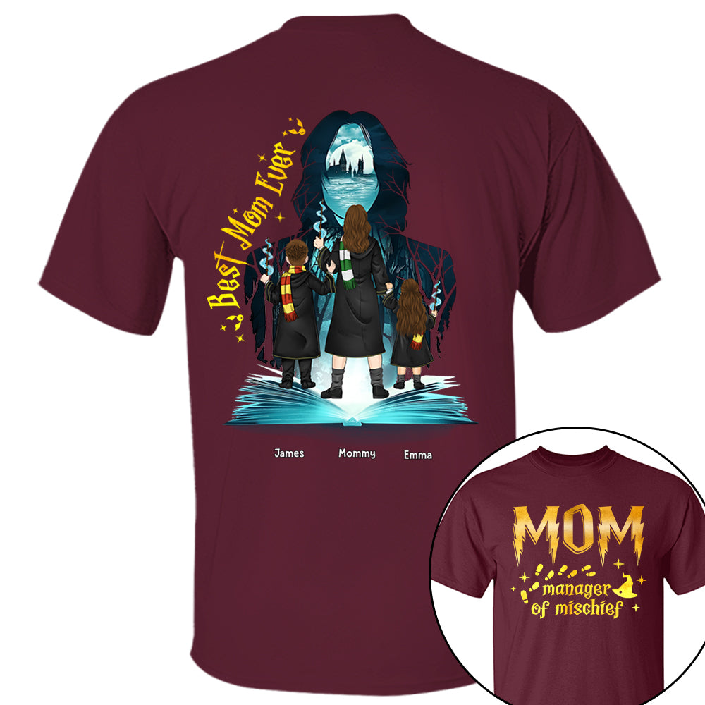Personalized Magical Mom Manager of Mischief Wizard Mom Shirt - N3005 VH01