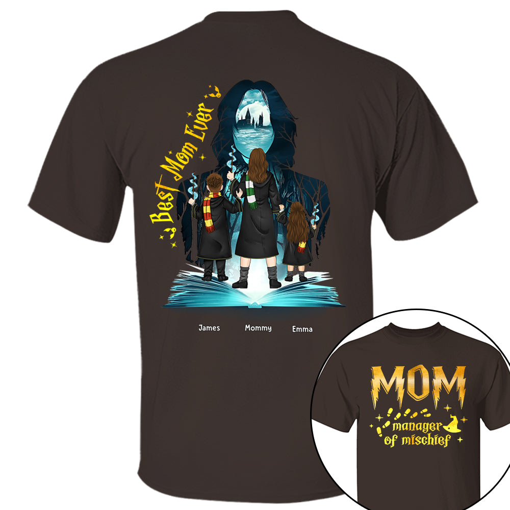 Personalized Magical Mom Manager of Mischief Wizard Mom Shirt - N3005 VH01