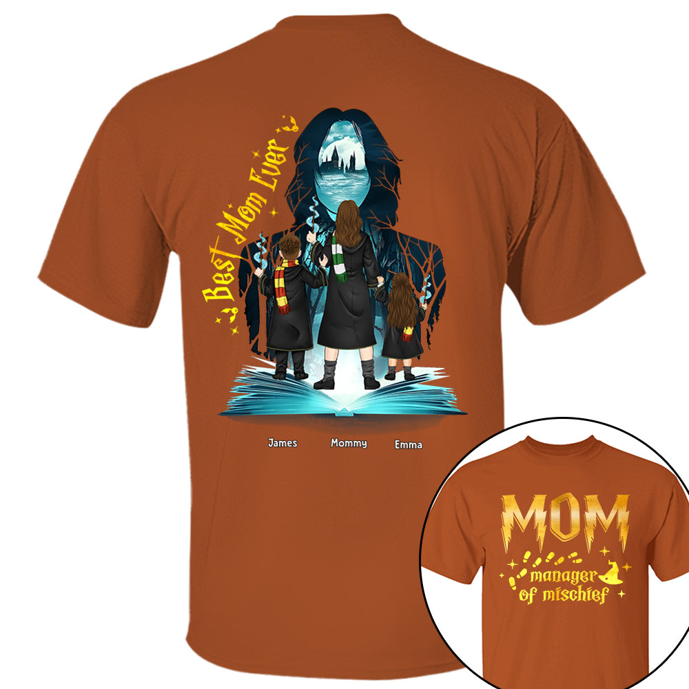 Personalized Magical Mom Manager of Mischief Wizard Mom Shirt - N3005 VH01