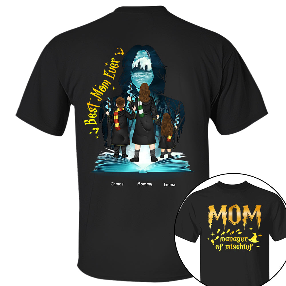 Personalized Magical Mom Manager of Mischief Wizard Mom Shirt - N3005 VH01