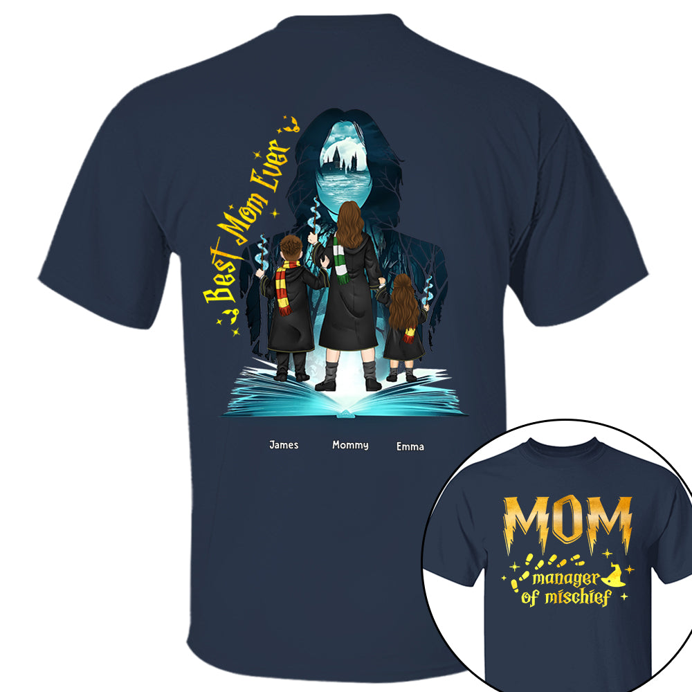 Personalized Magical Mom Manager of Mischief Wizard Mom Shirt - N3005 VH01