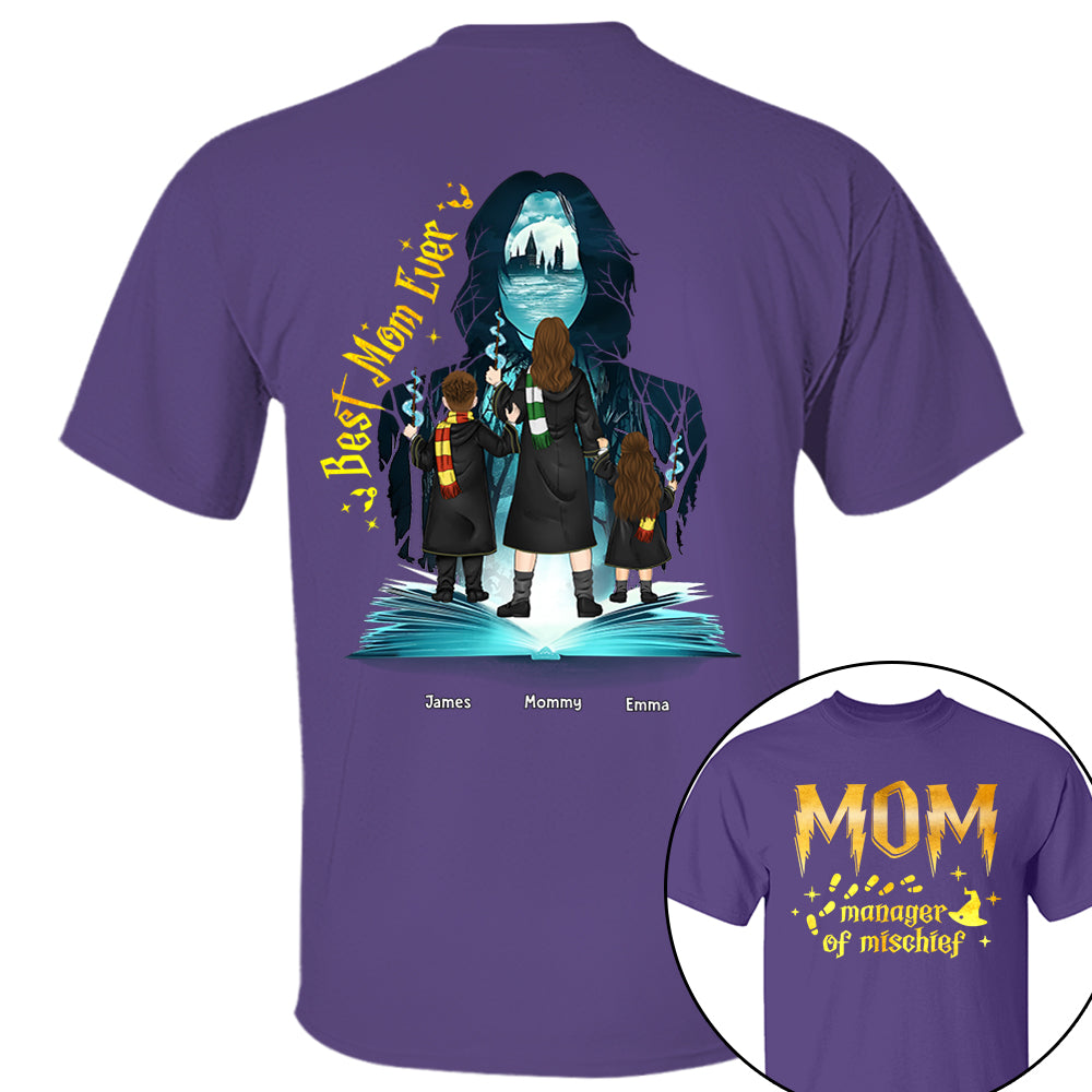Personalized Magical Mom Manager of Mischief Wizard Mom Shirt - N3005 VH01