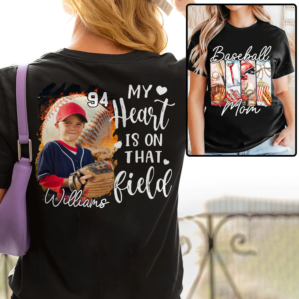 Baseball Mom Shirt, Personalized Baseball Shirt, Gift For Baseball Lover Tu24