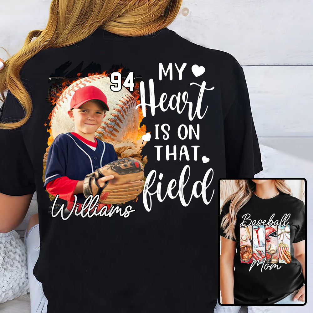 Baseball Mom Shirt, Personalized Baseball Shirt, Gift For Baseball Lover Tu24