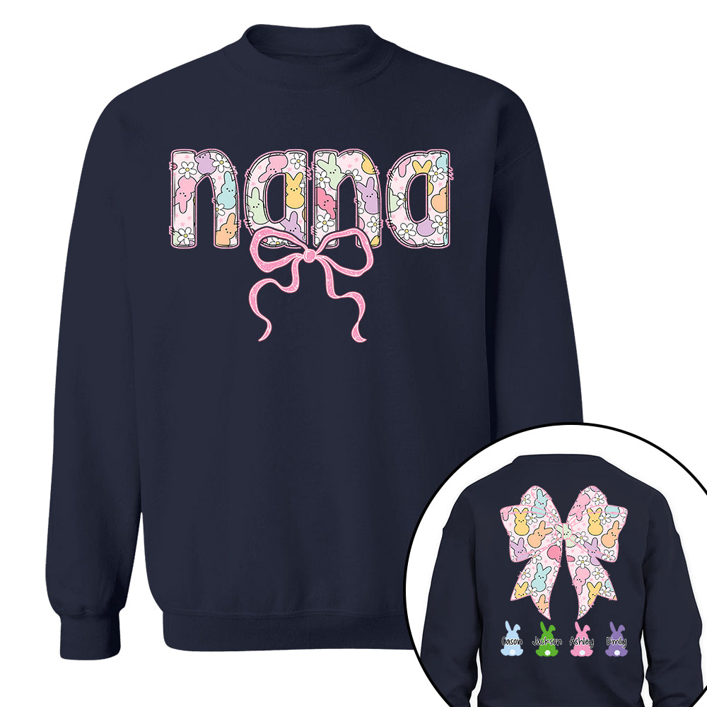Custom Grandma Bow Easter Grandma And Grandkids T-Shirt Gift for Grandma T1807 VH01