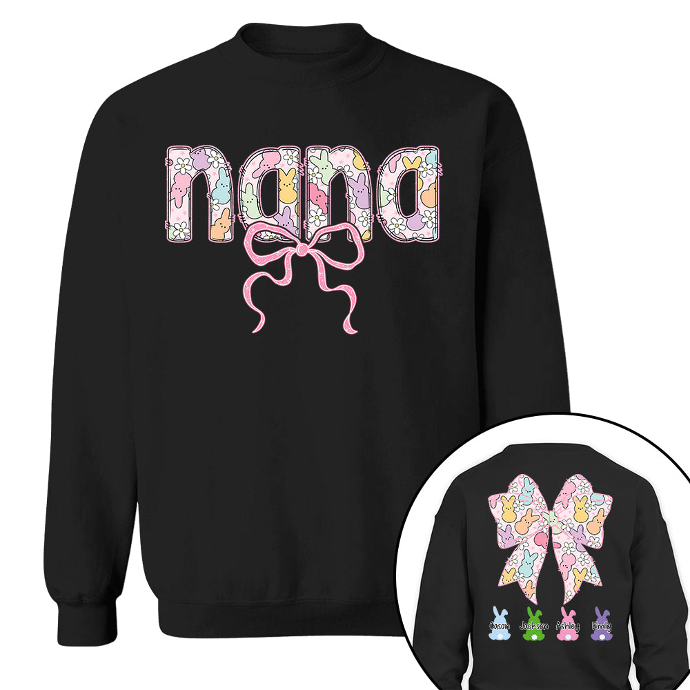 Custom Grandma Bow Easter Grandma And Grandkids T-Shirt Gift for Grandma T1807 VH01