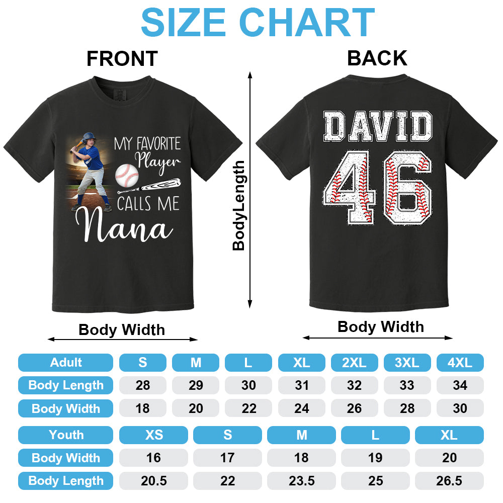 My Favorite Players Calls Me Nana, Personalized Baseball Shirt, Gift For Baseball Lover, A2110 Tu20