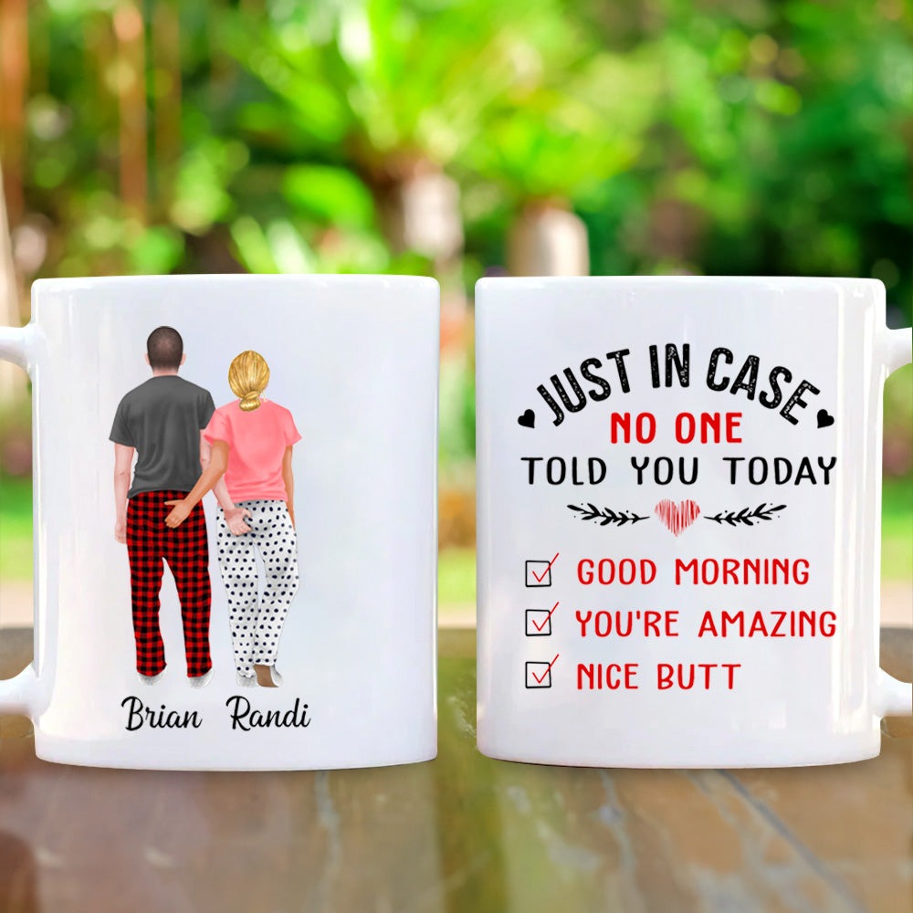 Good Morning, You're Amazing And Nice Butt Custom Mug Gift For Couple
